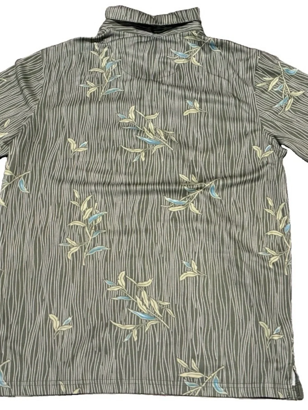 Olive Green Printed Polo Shirt